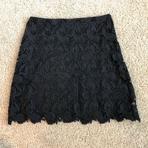 Express Black Lace Mini Skirt